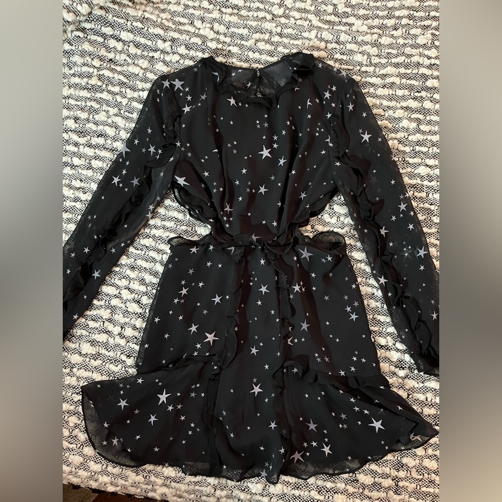 Fame Partners Cut-Out ruffle dress